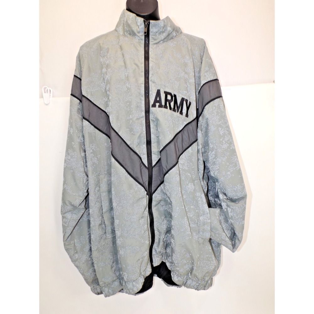 US Army Skilcraft PFU‎ Nylon Jacket Reflective Camo - Men's size Large Long